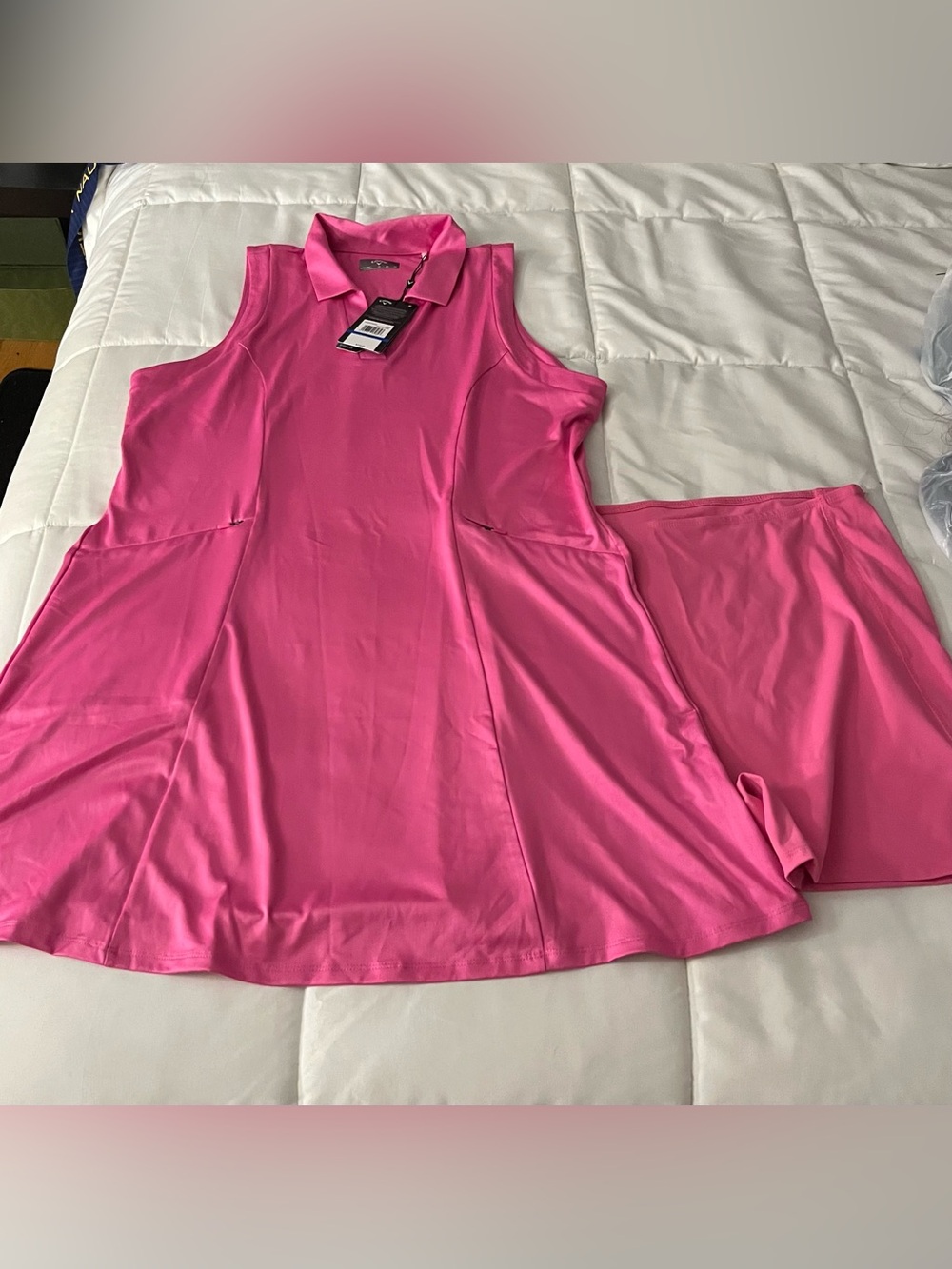Callaway Pink Collared Short Sleeve Polo Set.